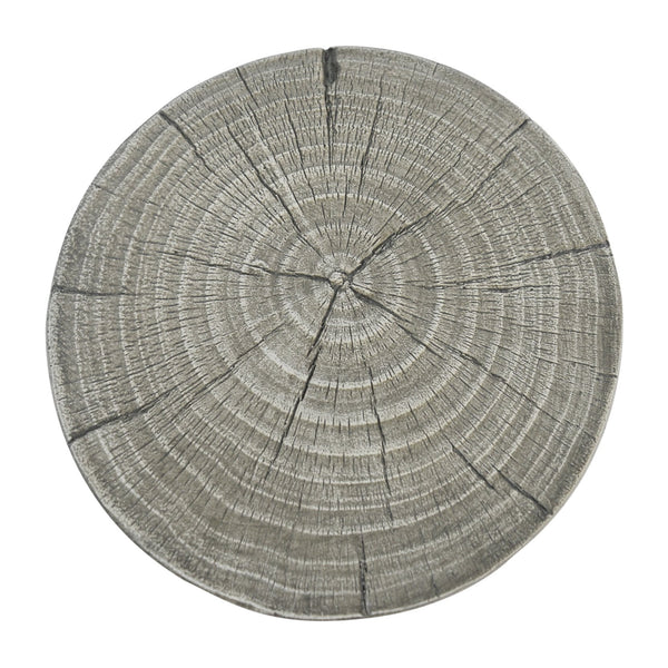 English Elm Christopher Knight Home® - Outdoor Side Table - Sculptural Hollow Design, Lightweight Concrete With Wood-Like Finish For Patio Use N770P291496G