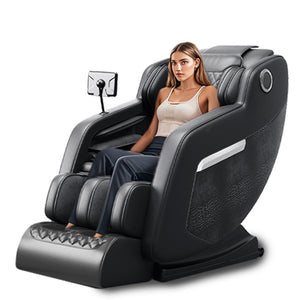 English Elm Massage Chair Zero Gravity Full-Body Recliner with 20 Airbags, Hip Heat, Foot & Air Massage System W3327S00004