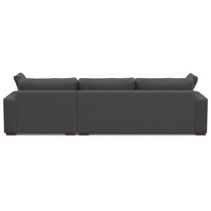 English Elm Charlie Deep Seater Right Sectional Sofa with Oversized Chaise, Eco Performance Fabric, 122" wide Gray B136P199280