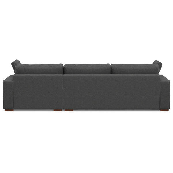 English Elm Charlie Deep Seater Right Sectional Sofa with Oversized Chaise, Eco Performance Fabric, 122" wide Gray B136P199280