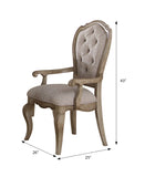 English Elm Beige and Antique Taupe Arm Chair With Button Tufted (Set Of 2)