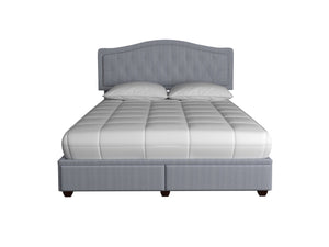 English Elm Queen Upholstered Storage Bed in a Box with Built-In Drawers and Polyester Fabric for Easy Organization Gray 67.25 L x 26.75 W x 16.75 H B2699P293582