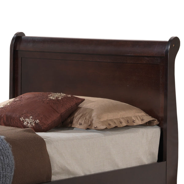 English Elm Charming Traditional Full Bed Frame with Warm Finish, Durable Particle Board Construction, 44"H x 61"W x 84"D Cappuccino 78 L x 14 W x 6 H B078S00335