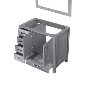 English Elm Distressed Grey Bath Vanity 36" W x 22" D Right Offset with 34" Mirror, Wood, Storage & Ready B2731S00511