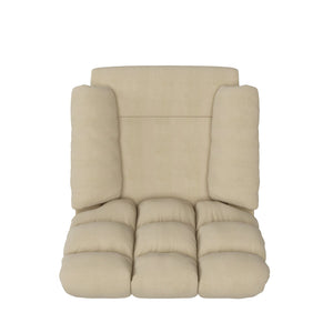 English Elm The Granada Recliner cozy microfiber recliner with ultra-padded arms, full chaise pad, stain-resistant comfort khaki B127P252334