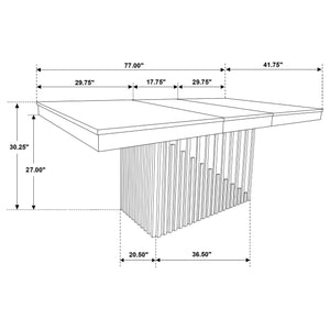 English Elm Baywind 5-Piece Dining Set - Elegant Mango Oak Finish With Comfortable Side Chairs For Modern Dining B062S01265