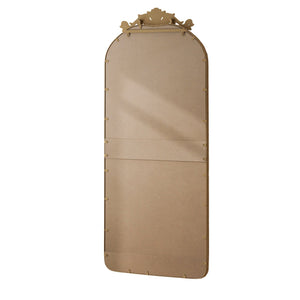 English Elm 58"X24" Arched Full Body Mirror - Vintage Ornate Design, Wall-Mounted, Durable Shatter-Resistant Glass W757P286271