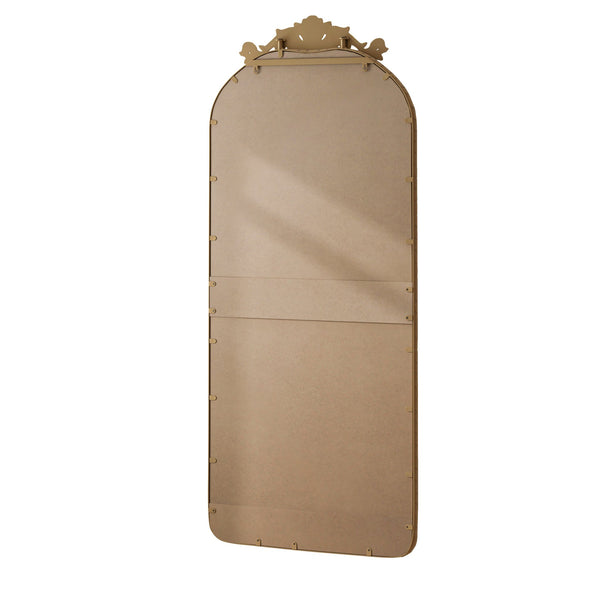 English Elm 58"X24" Arched Full Body Mirror - Vintage Ornate Design, Wall-Mounted, Durable Shatter-Resistant Glass W757P286271