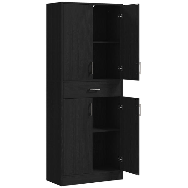 English Elm Homcom 71" Tall Kitchen Pantry Cabinet With Adjustable Shelves, Drawer & Stylish Distressed Finish W2225P249919