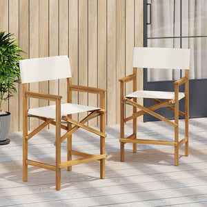 English Elm Christopher Knight Home® - Outdoor Rope Woven Acacia Dining Chair Set with Breathable Backrest and Durable Weather‑Resistant Wood Light Teak 44.25 L x 24.5 W x 10.5 H N776P247429L