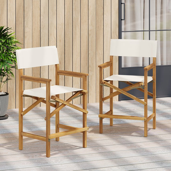 English Elm Christopher Knight Home® - Outdoor Rope Woven Acacia Dining Chair Set with Breathable Backrest and Durable Weather‑Resistant Wood Light Teak 44.25 L x 24.5 W x 10.5 H N776P247429L