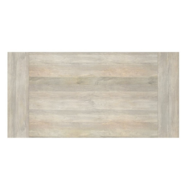 English Elm Whitley Solid Mango Wood Farmhouse Dining Table Trestle Base Seats Six White B136P420748