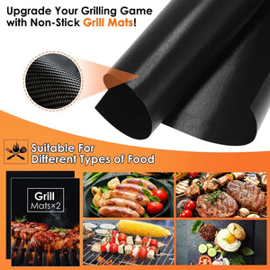 English Elm Bbq Grilling Tool Kit 34 Piece Stainless Steel Set with Carry Bag for Outdoor Cooks W2181P481263