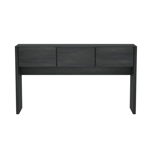 English Elm Linda Console Table Charcoal Gray with 3 Spacious Drawers, Sleek Hardware-Free Front, 60" L Modern Storage B365P398091