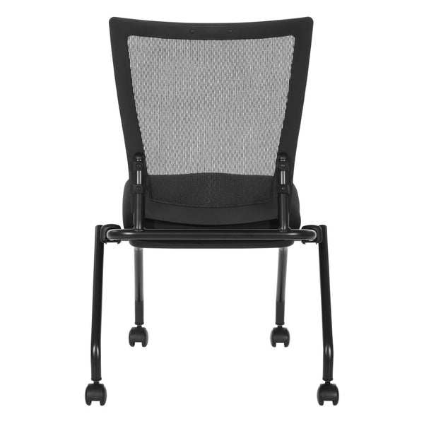 OSP Home Furnishings Soft Flex Frame Folding Chairs with Pu Padded Seating for Events and Office Use 69350-30