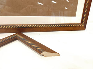 English Elm 24x32 Solid Wood Picture Frame with Replaceable Canvas, Organic Acrylic Glass, Elegant Wall Art Decor Brown T3976P383249