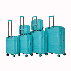 English Elm 6-piece Hard Shell Luggage Set Expandable Polypropylene Spinner Wheels Password Lock Travel T3292P330230