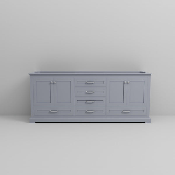 English Elm Dark Grey Double Bath Vanity - 80" W Stylish Storage Solution With Soft-Close Hardware & Durability B2731P258265