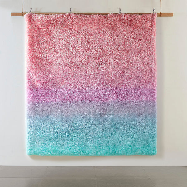 JLA Home Mi Zone - Ombre Shaggy Faux Fur Comforter Set with Hypoallergenic Fill, Antimicrobial Protection & Luxe Ombre Texture 90 L x 66 W x 1H MZ10-0642