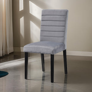 English Elm Andy Channel Tufted Velvet Dining Chairs Set of 2 with Sleek Black Wood Legs B056P417146