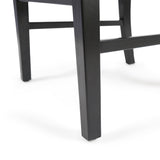 Christopher Knight Home® - Noble House - Roshan Farmhouse Black Finish Acacia Wood Dining Chairs