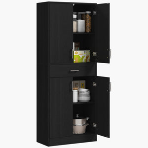 English Elm Homcom 71" Tall Kitchen Pantry Cabinet With Adjustable Shelves, Drawer & Stylish Distressed Finish W2225P249919