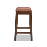 English Elm Barlow 24.5" Backless Saddle Counter Stool, Leather