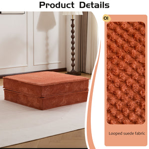 English Elm Compression Modular Sofa Bed - Convertible Mah-Jong Style, Soft Fleece, Memory Foam, No Assembly! W3723P377146