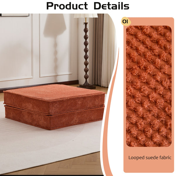 English Elm Compression Modular Sofa Bed - Convertible Mah-Jong Style, Soft Fleece, Memory Foam, No Assembly! W3723P377146