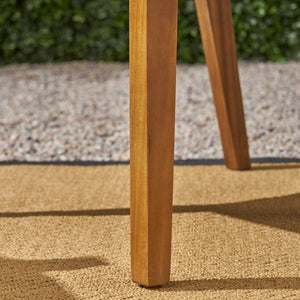 English Elm Christopher Knight Home® - PERLA Outdoor Dining Chair Set of 2 with Water‑Resistant Cushions, Acacia Wood, Comfortable Seating Blue,Teak N762P251938C