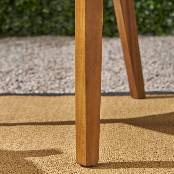 English Elm Christopher Knight Home® - PERLA Outdoor Dining Chair Set of 2 with Water‑Resistant Cushions, Acacia Wood, Comfortable Seating Blue,Teak N762P251938C