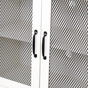 English Elm TV Industrial Farmhouse Stand with Metal Frame and Open Shelves for Large TVs, Durable Storage Unit W331S00121 W331S00121