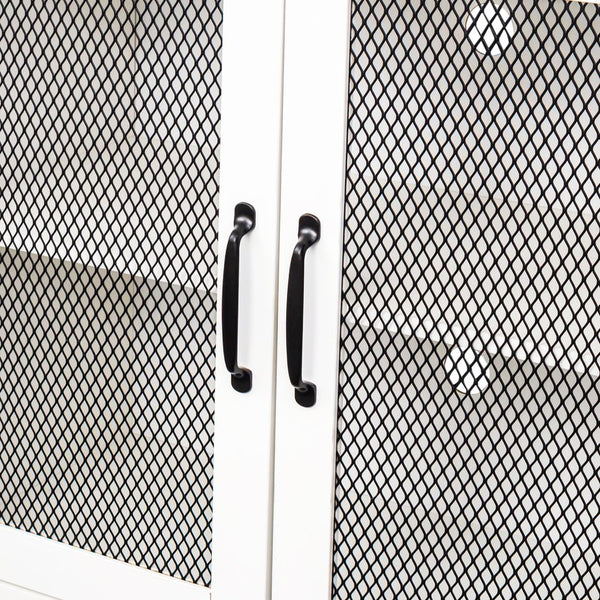 English Elm TV Industrial Farmhouse Stand with Metal Frame and Open Shelves for Large TVs, Durable Storage Unit W331S00121 W331S00121