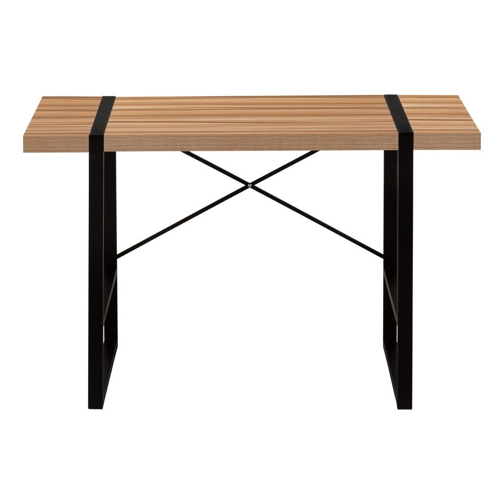 English Elm Computer Desk For Home Office - Modern 49" Workspace With Reclaimed Wood Finish & Metal Frame B2710P219879