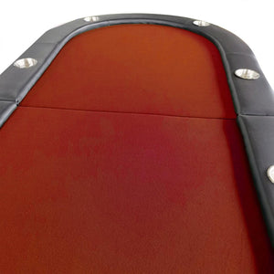 English Elm Ino Design Foldable 8 Player Poker Table with Cup Holders and Padded Vinyl Rails Red W2748P221629