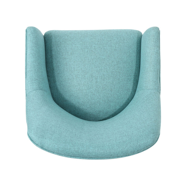 English Elm Christopher Knight Home® - OFFICE Chair with Plush Upholstery, Sloped Armrests, Swivel Lift & Chrome Caster Base for Comfort Blue 63624.00BLU