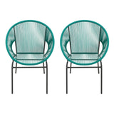 Christopher Knight Home® - Noble House - Nusa Oudoor Wicker Chair, Teal, Set Of 2