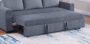 English Elm Convertible Sleeper Sofa with Corduroy Fabric Pull Out Bed for Modern Living Rooms B011P430421