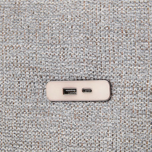 English Elm 86.6" Sectional Sofa Modular U-Shape Convertible Sofa Bed with Movable Ottoman, USB Ports & Chenille Comfort LIGHT GREY N719S002130R