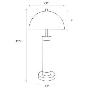 English Elm Leoch Black 28-Inch Pillar Table Lamps Set of 2 with Gold Dome Shades, Faux Leather Modern Elegance B062P299850