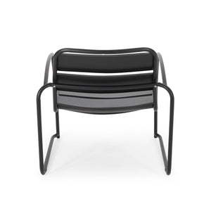 English Elm Christopher Knight Home® - CONRAD Chair with Sleek Iron Frame, Comfortable Curved Seat, Durable Outdoor/Indoor Accent Seating Matte Black 65197.00BLK