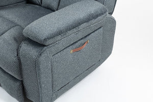 English Elm Oversized Power Lift Recliner with Heat Massage Lay Flat Design and Usb Charging Port Blue-Green W547S00079