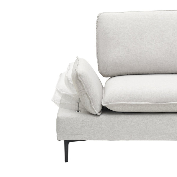 English Elm Woven 2-Seater Sofa 89" Wide Upholstered Polyester Blend, Solid Wood Frame, Metal Legs, Modern W1658S00059