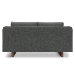 English Elm Jones 61 inch Loveseat with Eco-Friendly Polyester Upholstery, High-Density Foam Comfort & Durable Frame DARK GREY B136P364286