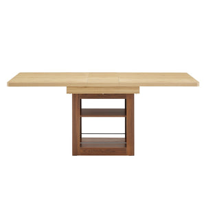 English Elm Only Extendable Dining Tabletop Foldout Surface for Compact Apartment and Kitchen Spaces Wood W1151P411353