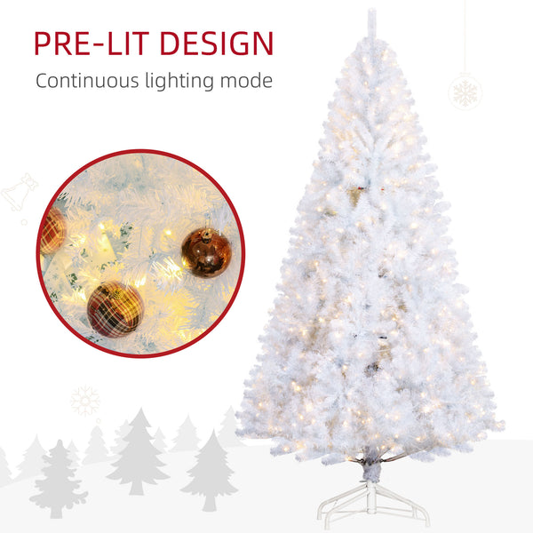 English Elm Homcom 7.5' Prelit Christmas Tree - Lifelike Douglas Fir With 500 Warm White Leds & 1346 Tips! W2225P249689