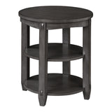 OSP Home Furnishings Lane End Table Slate Grey