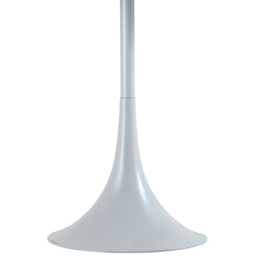 English Elm 25" Modern Metal Table Lamp in White Finish with Round Fabric Shade, 25"H, 100W Max, UL Listed B072116135