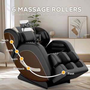 English Elm Massage Chair Recliner With Zero Gravity Technology & Full Body Air Pressure For Ultimate Relaxation W1875P224680