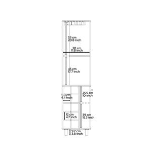 English Elm Corner Bar Cabinet with Ten Built-In Wine Slots, Cup Rack & Spacious Top Shelf for Entertaining Multicolor 43 L x 21 W x 3 H B097S00134